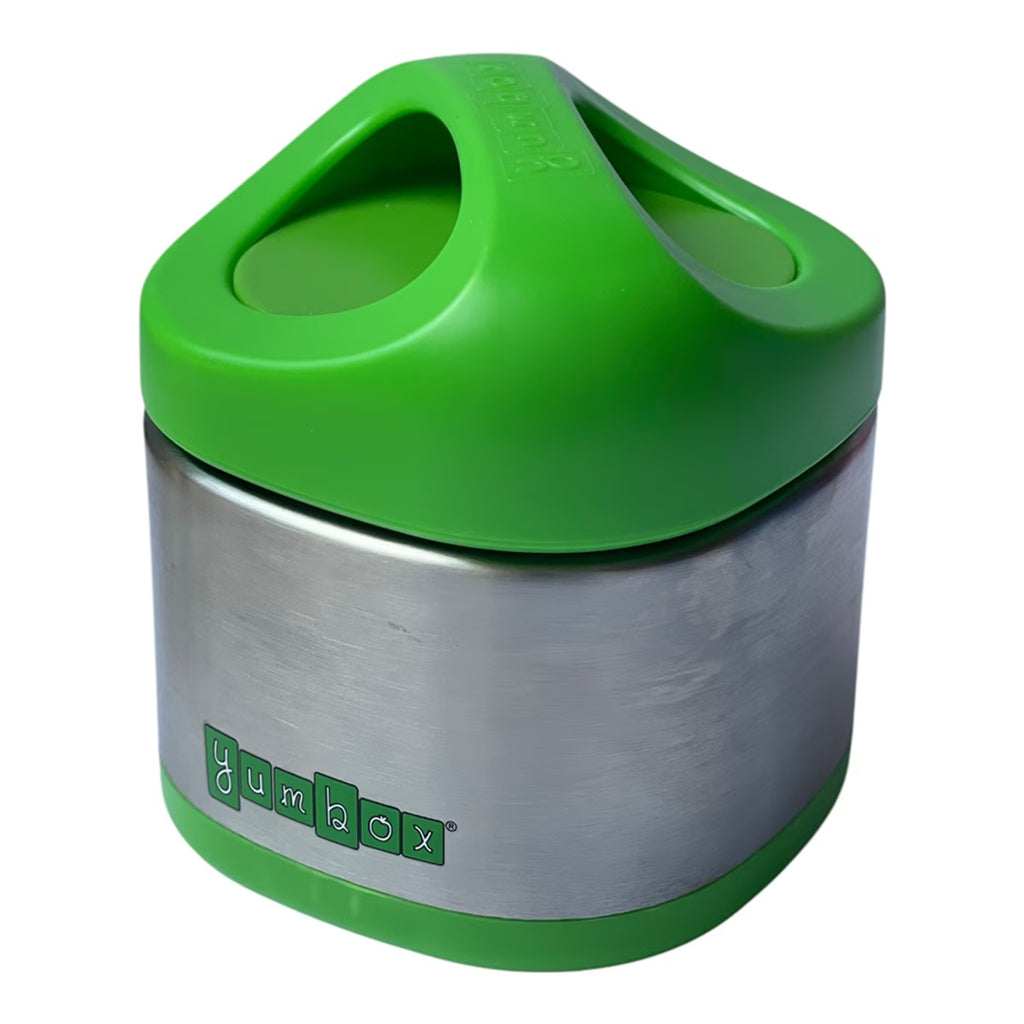 Yumbox Cubi Stainless steel insulated food jar in apple green