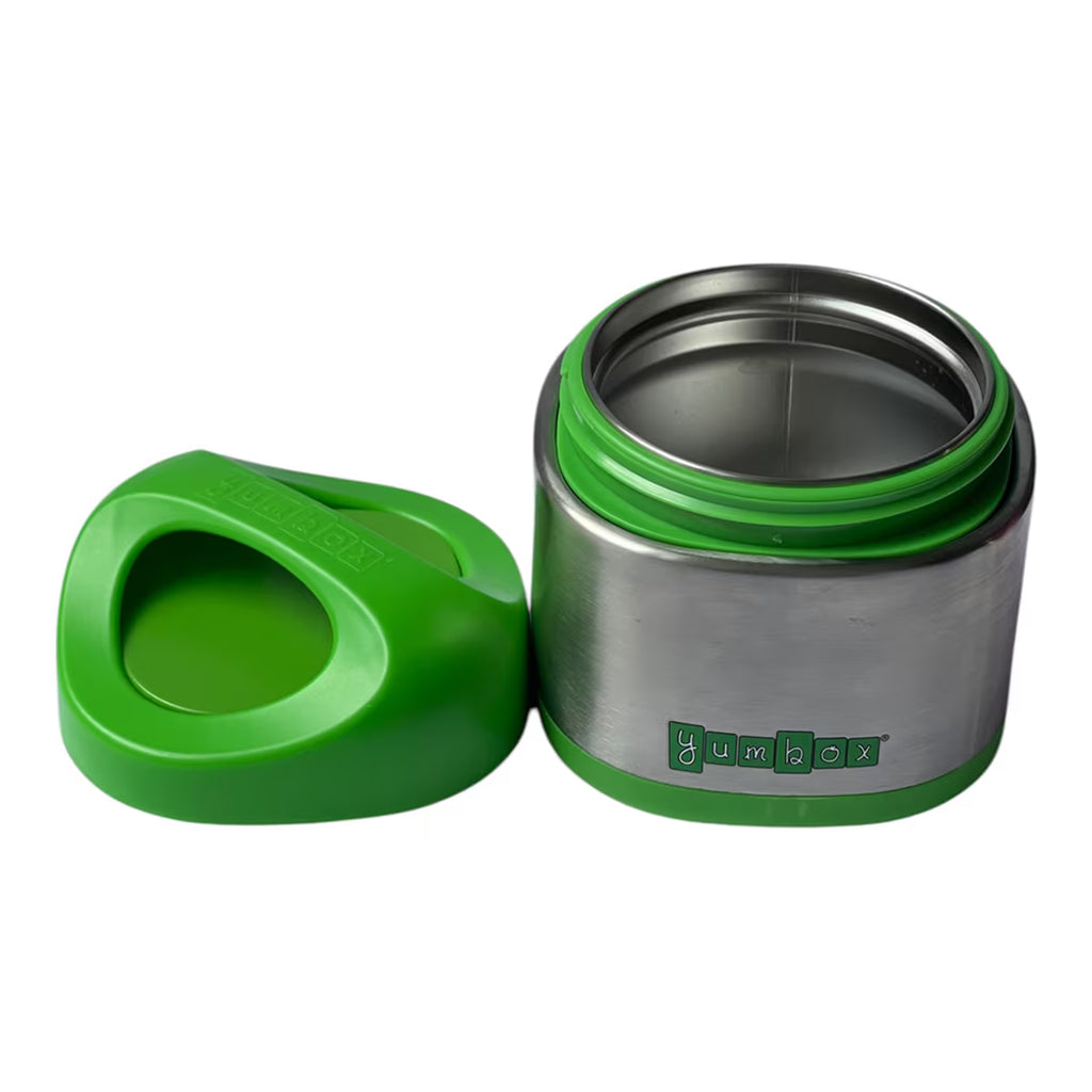 Yumbox Cubi Stainless steel insulated food jar in apple green