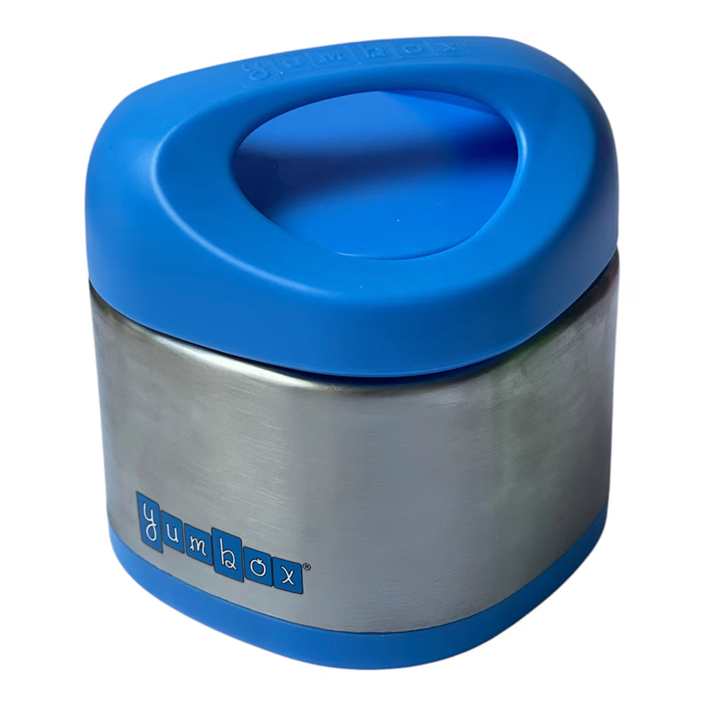 Yumbox Cubi Stainless steel insulated food jar in surf blue