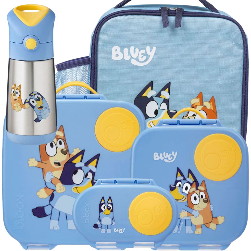 bbox bluey lunch box, lunchbag, drink bottle snack box bundle package Australia