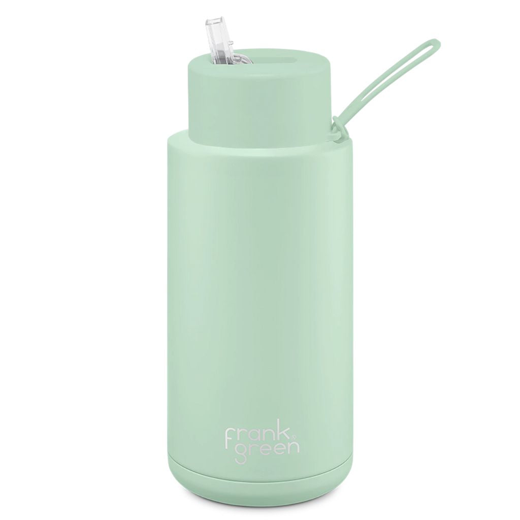 Frank Green 1 litre triple insulated ceramic drink bottle mint gelato green