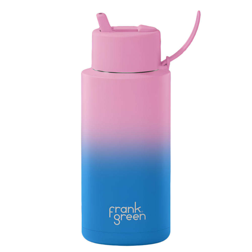 Frank Green gradient flip top drink bottle in orchid