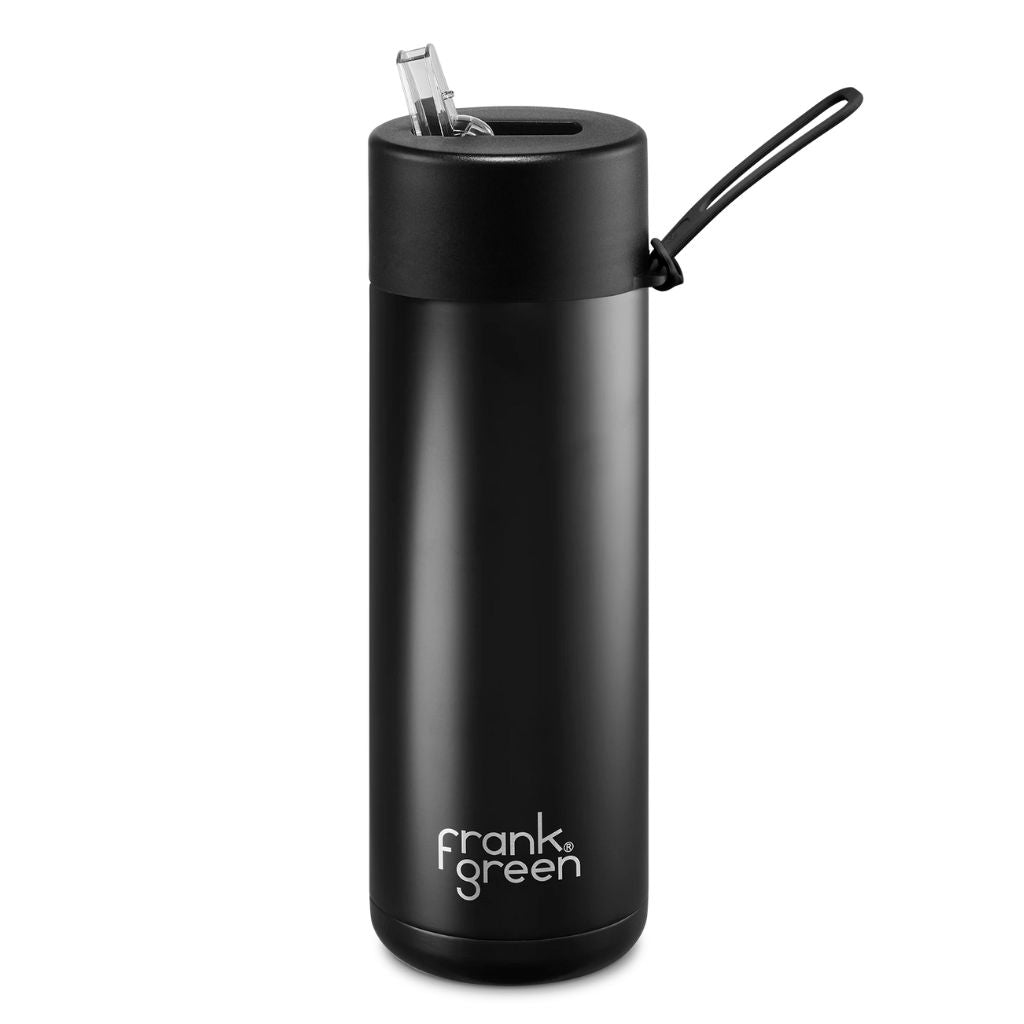 Frank Green Ceramic insulated 595ml drink bottle midnight black