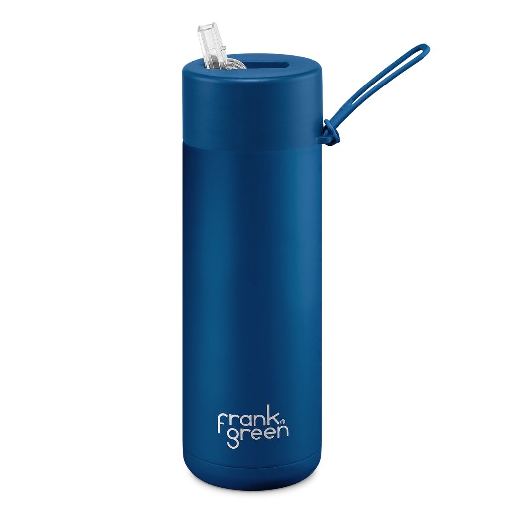 Frank Green Ceramic insulated 595ml drink bottle Deep Ocean Blue