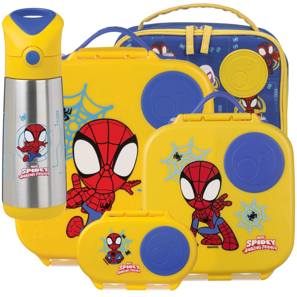 bbox spiderman lunch box drink bottle and insulated lunch bag bundle kit