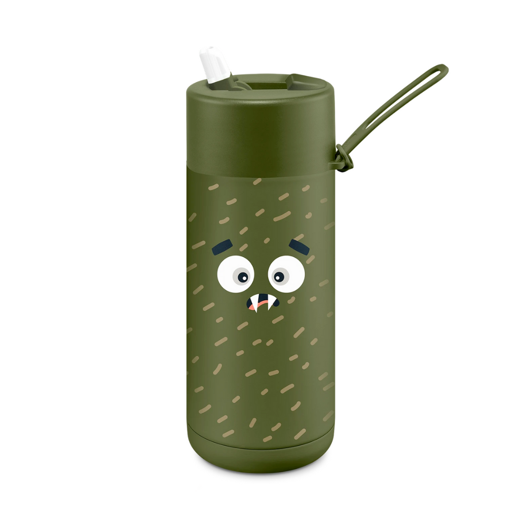 Frank Green Franksters 475ml ceramic insulated drink bottle khaki green