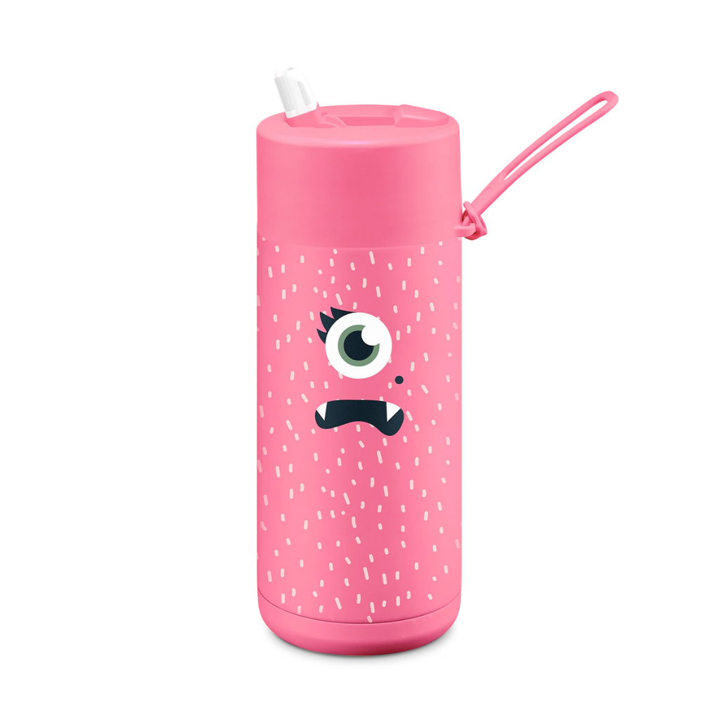 Frank Green Franksters 475ml ceramic insulated drink bottle neon pink