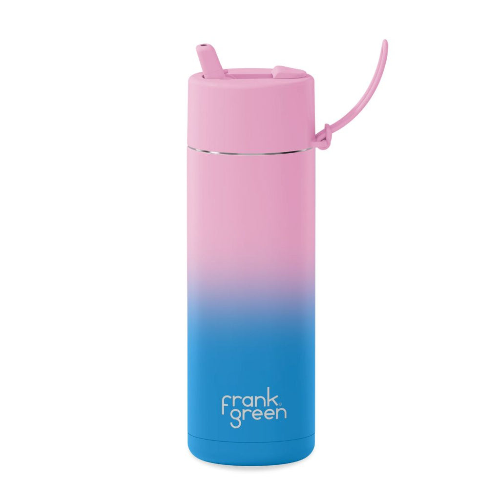 Frank green 595ml ceramic insulated drink bottle in gradient wild orchid