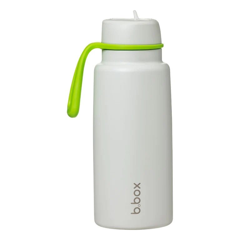 bbox flip top 1 litre insulated stainless steel drink bottle in lime time green