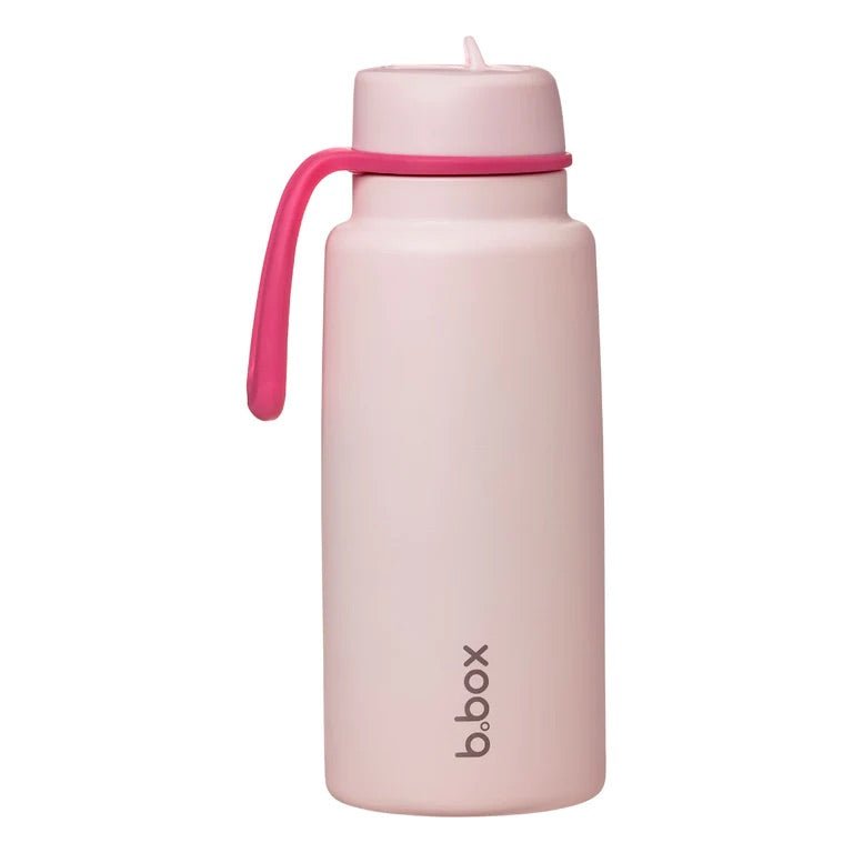 bbox flip top 1 litre insulated stainless steel drink bottle in pink paradise colour