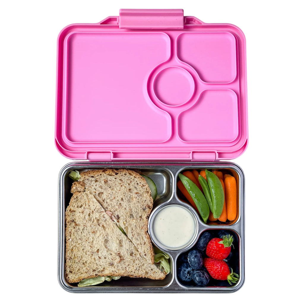 Yumbox pink pret stainless steel lunchbox