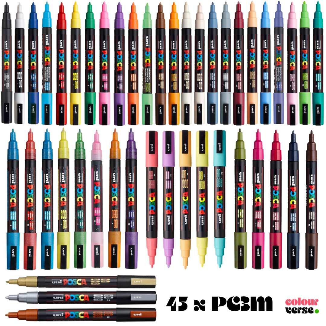 POSCA, PC1MR Marker Pens, Blue, Colourverse, AUS